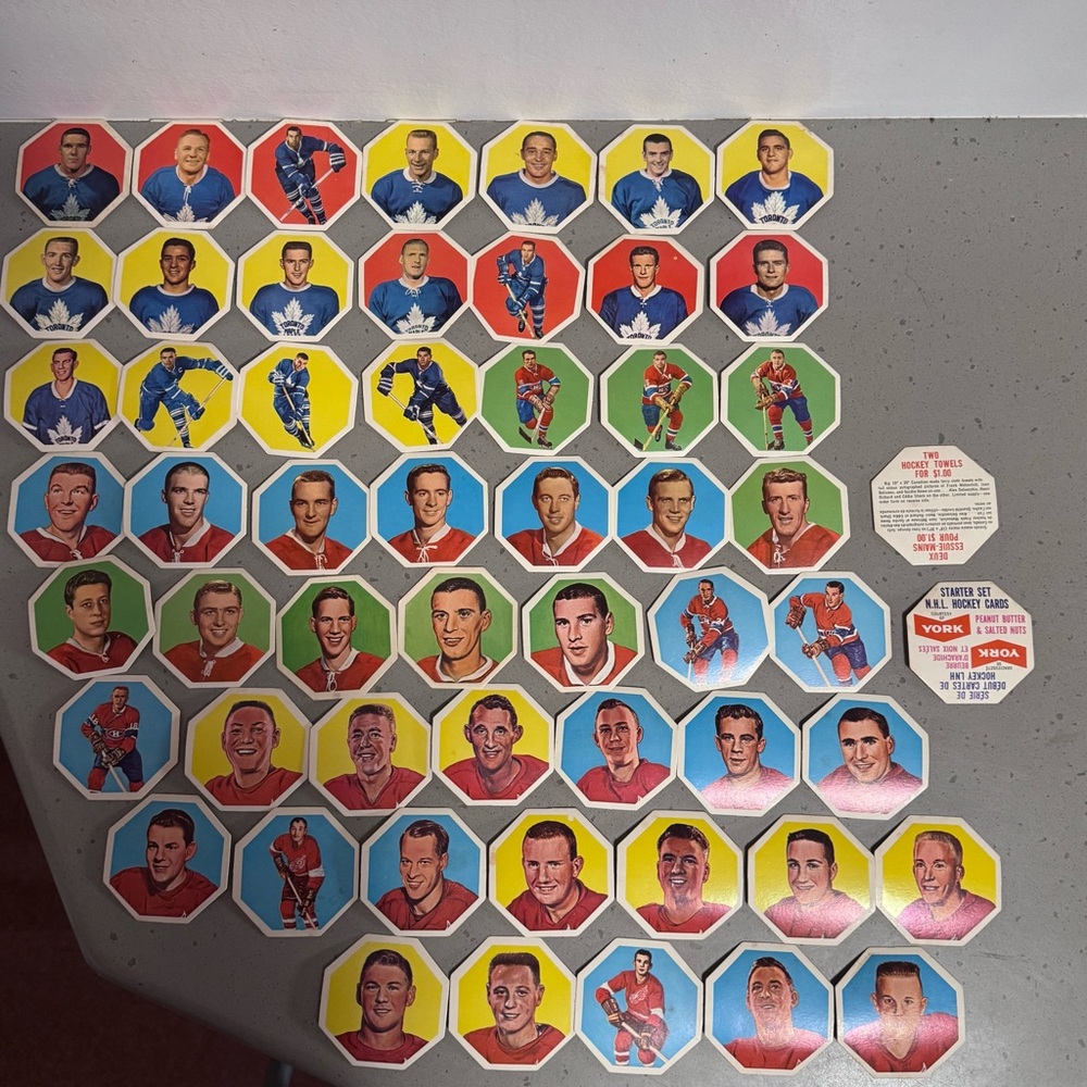 Rare Vintage York Peanut Butter NHL Hockey Cards – 54 Card Lot – Collector Set